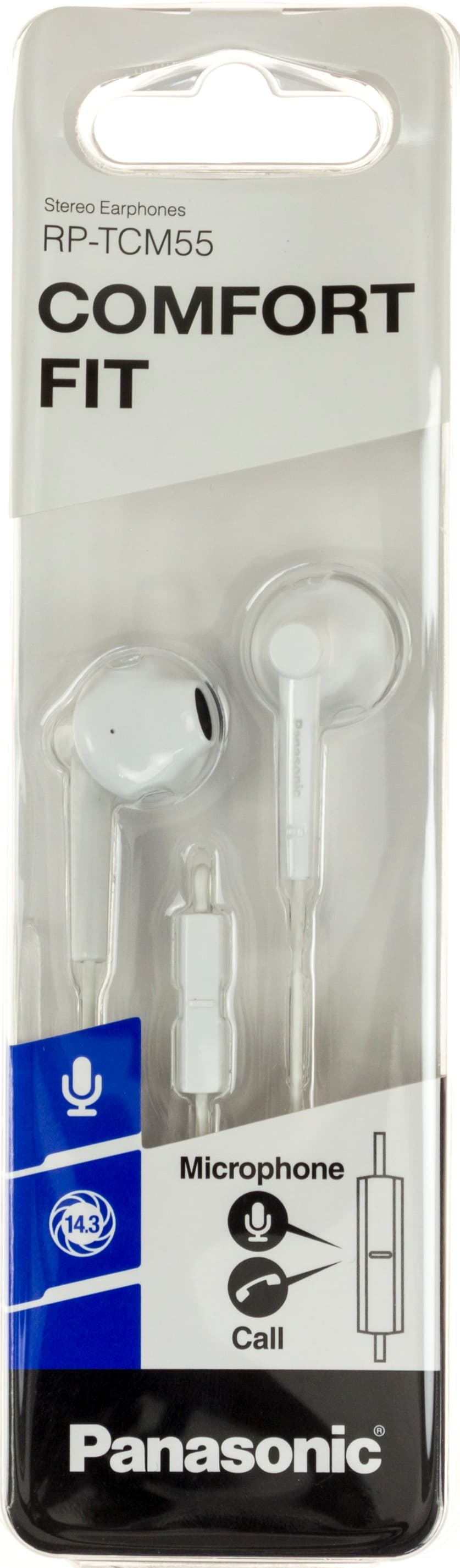 Навушники вставні Panasonic RP-TCM55GC-W white+мікрофон(10)