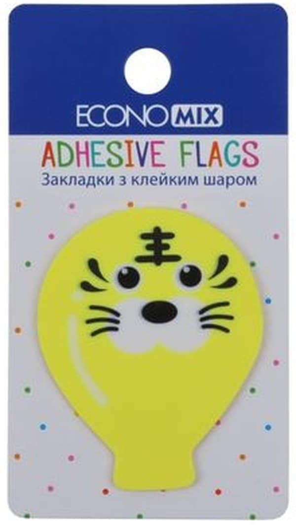 Стікери-закладки пласт. "Economix" Fun balloons 40х50мм 20шт асорті №E20967-01(48)