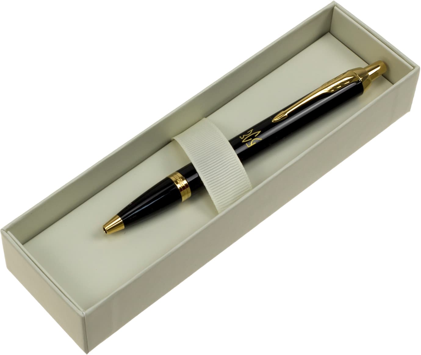 Ручка кулькова Parker IM Black з позолотою Тризуб ЗСУ №22032_T039y  