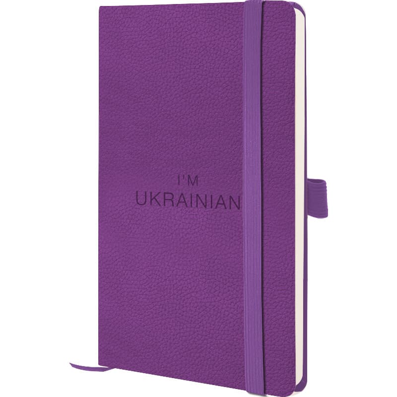 Блокнот А5 96арк. кліт. карт. "Partner Soft Skin" фіолетовий Ukr №8616-11-2-A/Axent/(18)(36)