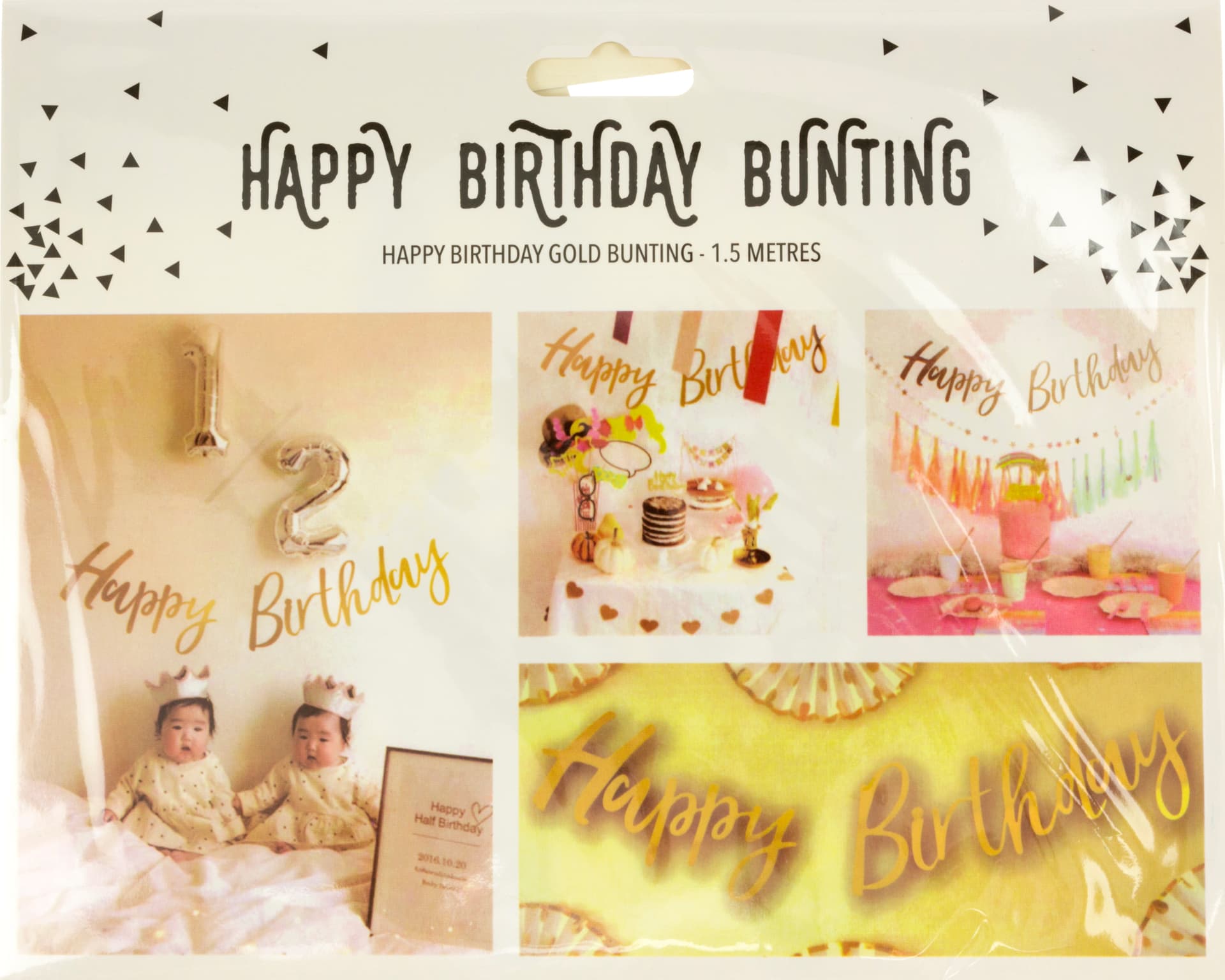 Гірлянда "Happy Birthday" синя №80204(12)