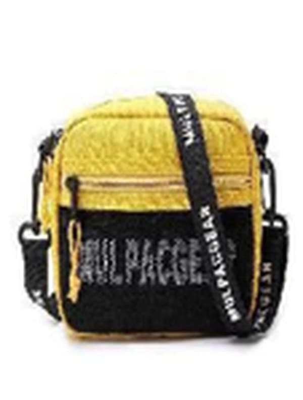 Сумка плечевая 1от., 1карм. жёлтая №H-10096-E-yellow