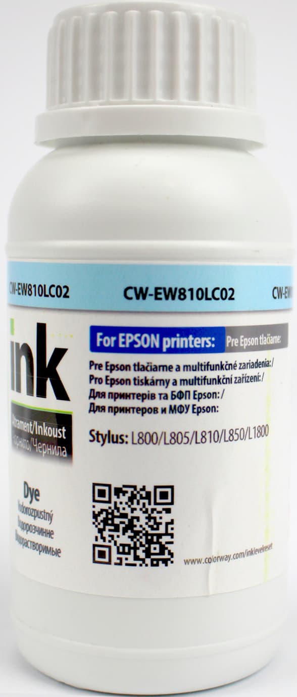 Чорнило ColorWay Epson L-800/810/850/CW-EW810LC02 200мл light cyan №EW810LC