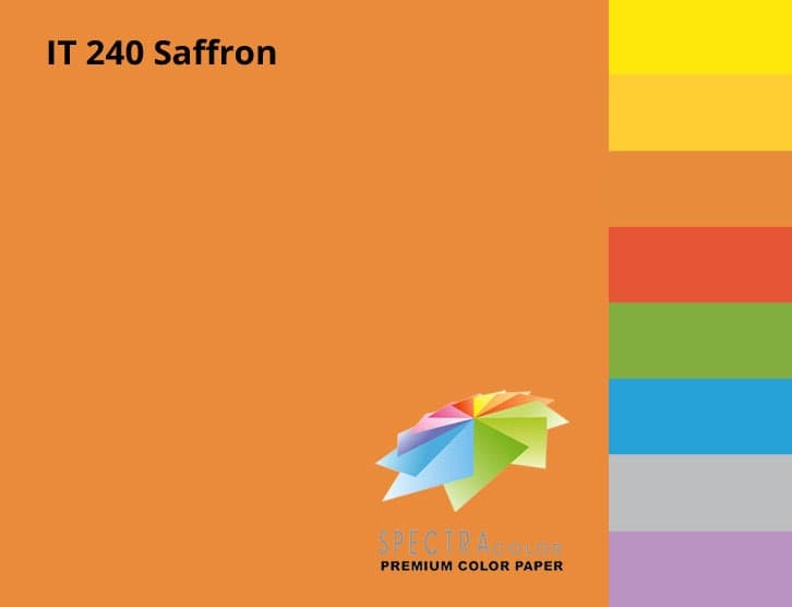 Бумага цветн. А3 160г/м инт. Spectra Color Saffon 240 (оранжевый)(250)