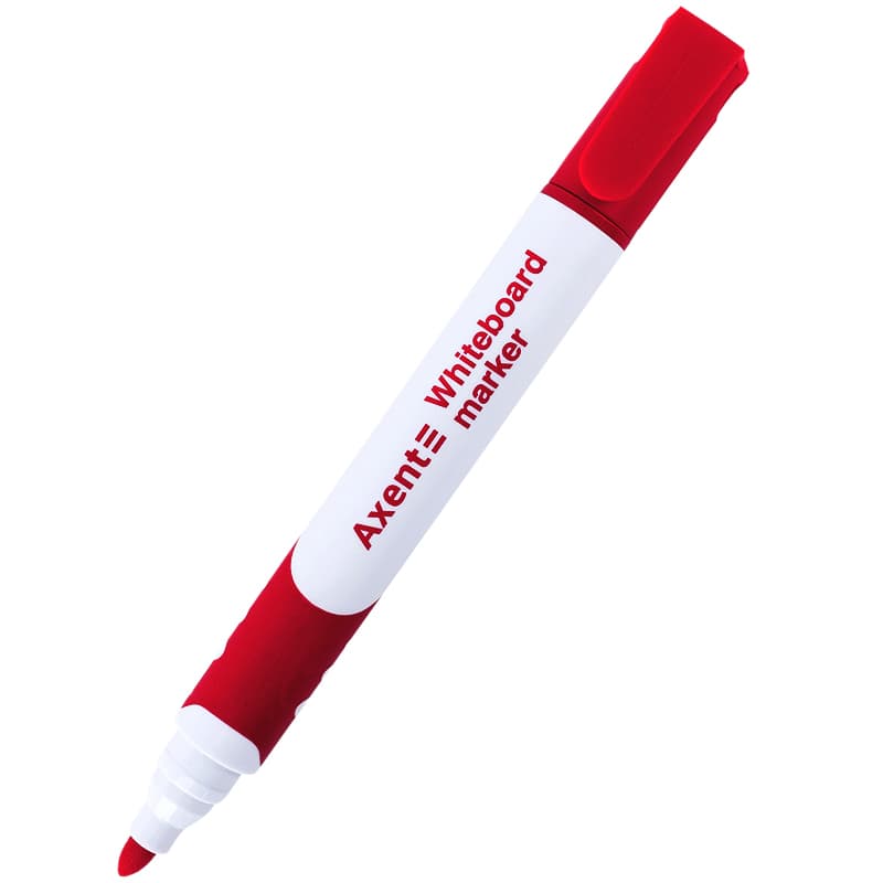 Маркер "Axent" №2552-06-A круг. Whiteboard Comfort Grip 2мм красный(12)(144)