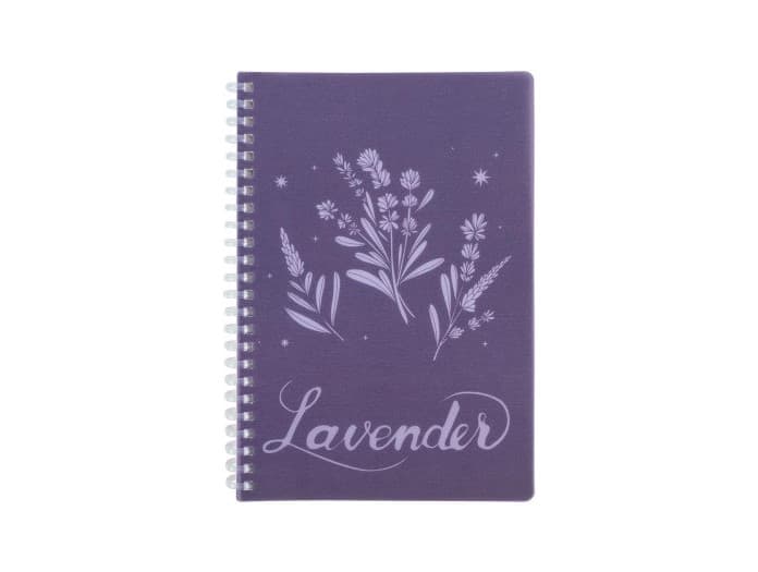 Блокнот пруж. бок. А5 80л. клет. пласт. обл. "Lavender 4" №8033-4-A/Axent/(10)