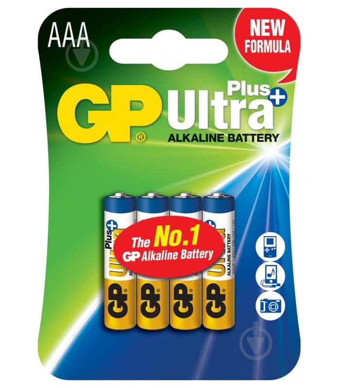 Батарейки GP Ultra Plus 24AUP21-SB4 LR-03/блістер 4шт(10)(80)