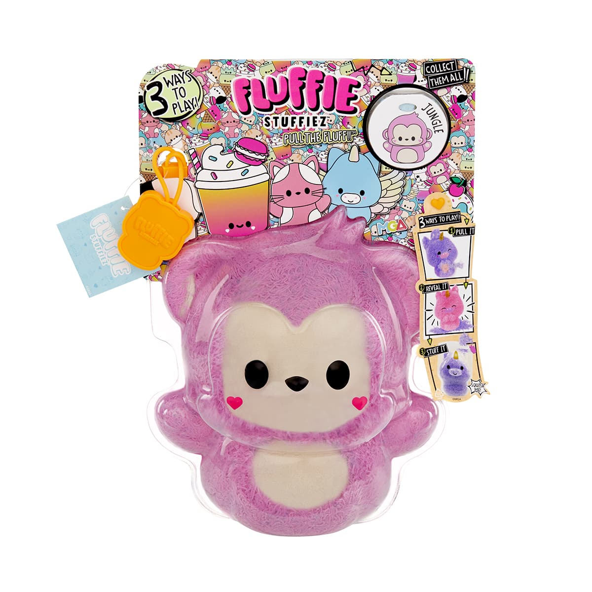 Мягкая игрушка-антистресс Fluffie Stuffiez серии "Small Plush" – Обезьянка №511670/КиддиСвит/