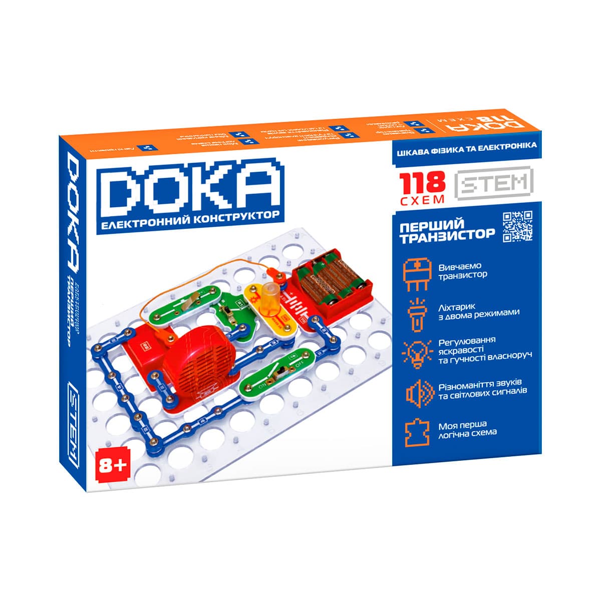 Конструктор електронний "Doka" 118схем №D70701/КіддіСвіт/(10)