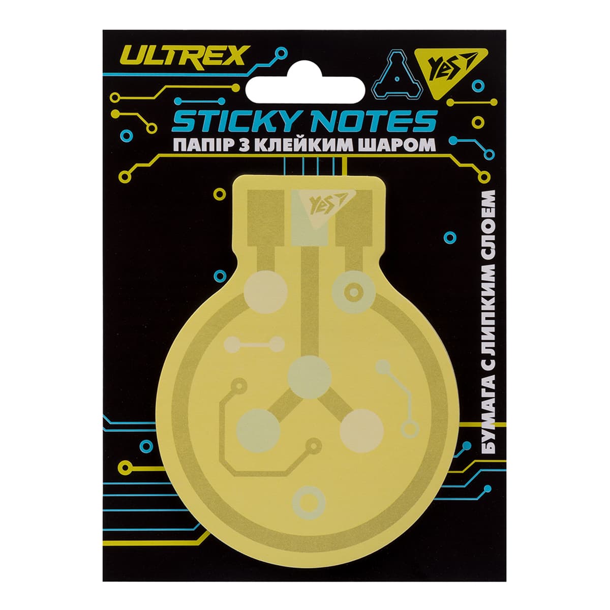 Блок/зам. липк. краем фигурный 40л. "Yes" Ultrex №170270(24)