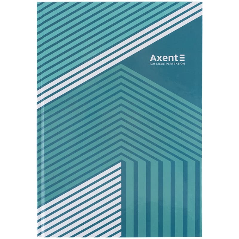 Книга-канц. А4 96арк. кліт. тв. обкл. "Lines" зелена №8422-582/Axent/(10)