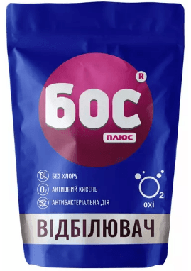 Отбеливатель кислородный "Бос плюс OXI" 200г для белых тканей(15)