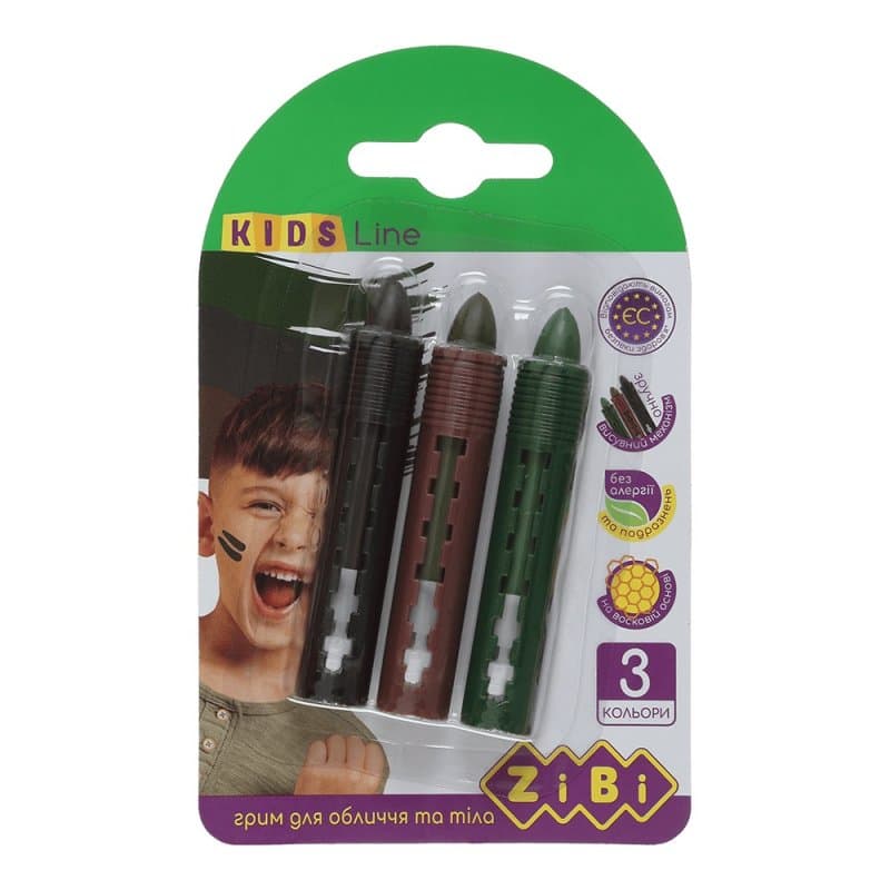 Олівець для гриму "ZiBi" Kids Line 3 кольори №ZB.6573(24)