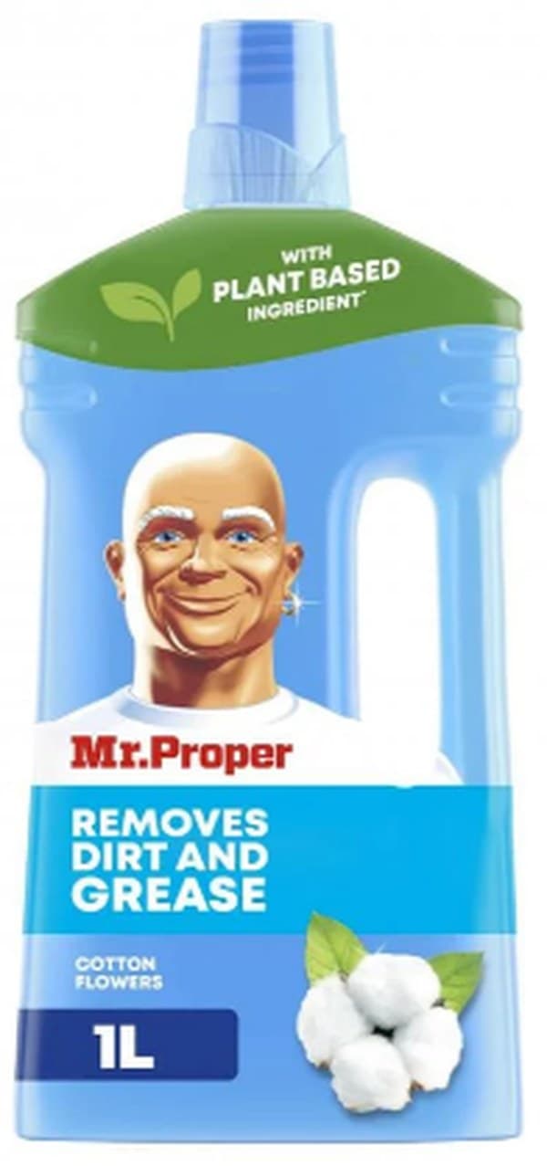 Моющее средство д/пола и стен "Mr. Proper" 1л Цветы хлопка(12)