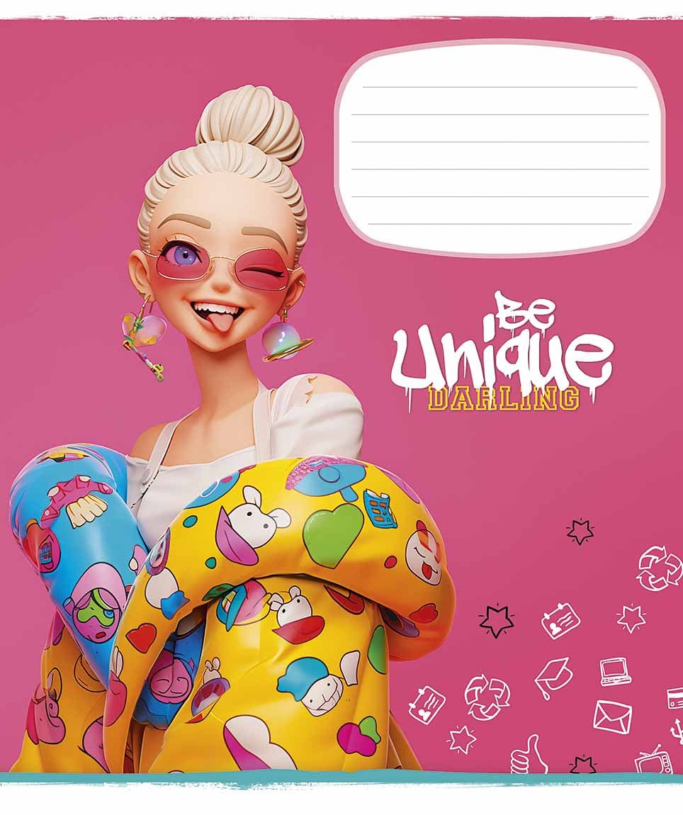 Зошит 18арк. кліт. Школярик "Be unique" виб. УФ-лак №018-3455K(25)(250)