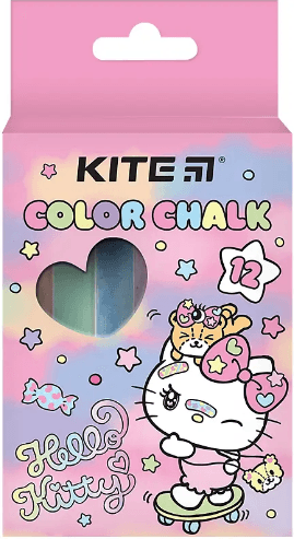 Мел цветн. "Kite" №HK24-075 12шт Hello Kitty(12)(288)
