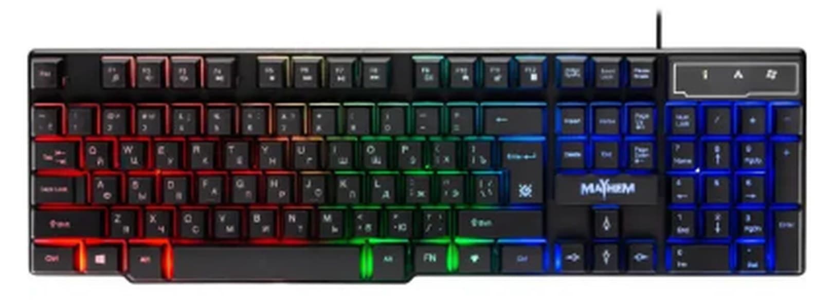 Клавіатура мультимедійна Defender Mayhem GK-360DL RGB