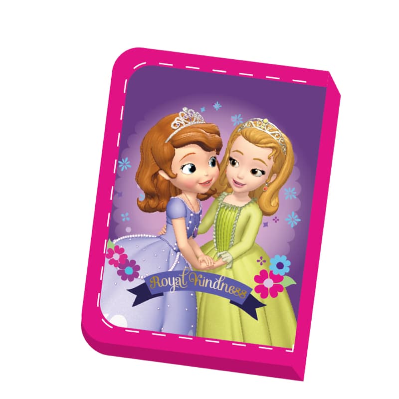 Пенал "Leader" Disney Sofia,1отд.,с 2 отворотами,21х13,5х4см №931106