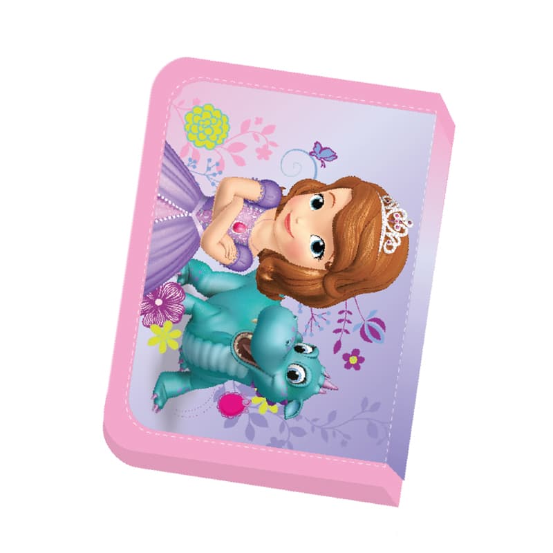 Пенал "Leader" Disney Sofia,1отд.,с 2 отворотами,21х13,5х4см №931099