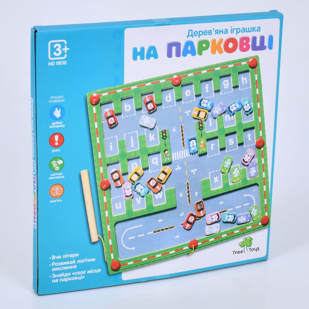 Игрушка деревянная Стоянка,игровое поле,в кор-ке,31х32х2см №MD0830(20)