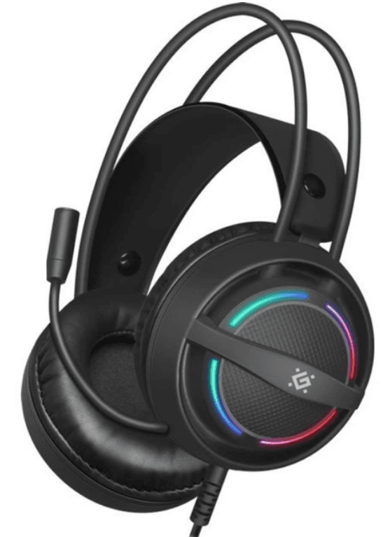 Навушники Defender Dexter RGB 2,2м black+мікрофон №64595