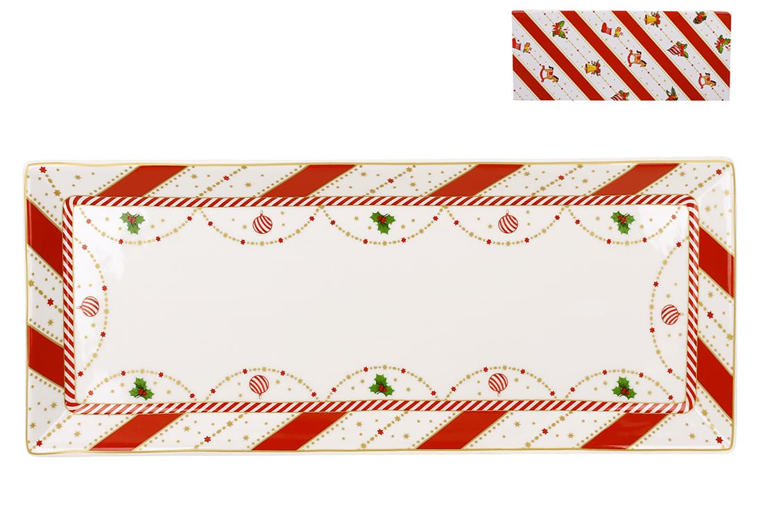 Блюдо порцелян. "Candyland" прямокут. 35х14x2см №K144/Bonadi/(18)