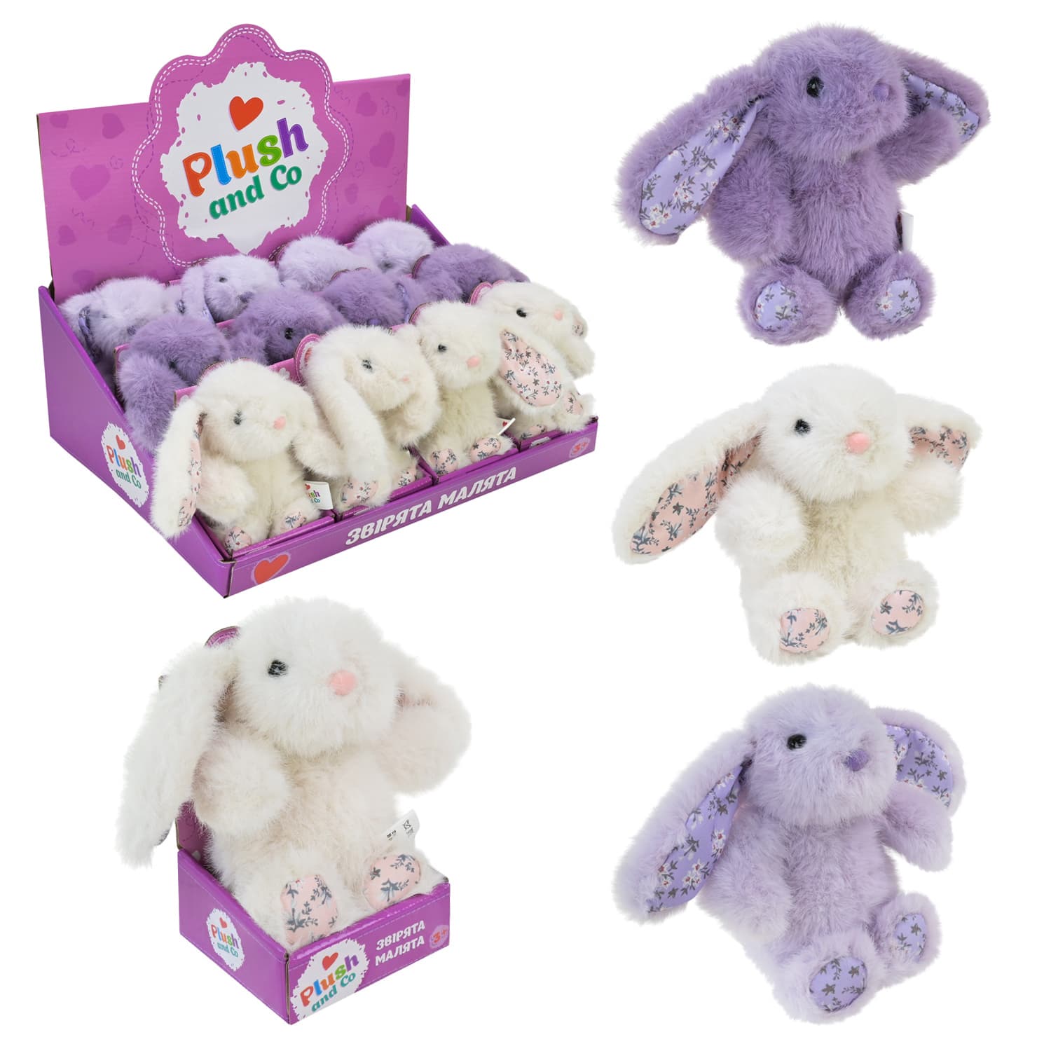 М'яка ігр. "Plush and Co" кролик 13см, в кор-ці 37,5х26,5х15см,3види №PLC25017(12)(144) КІ