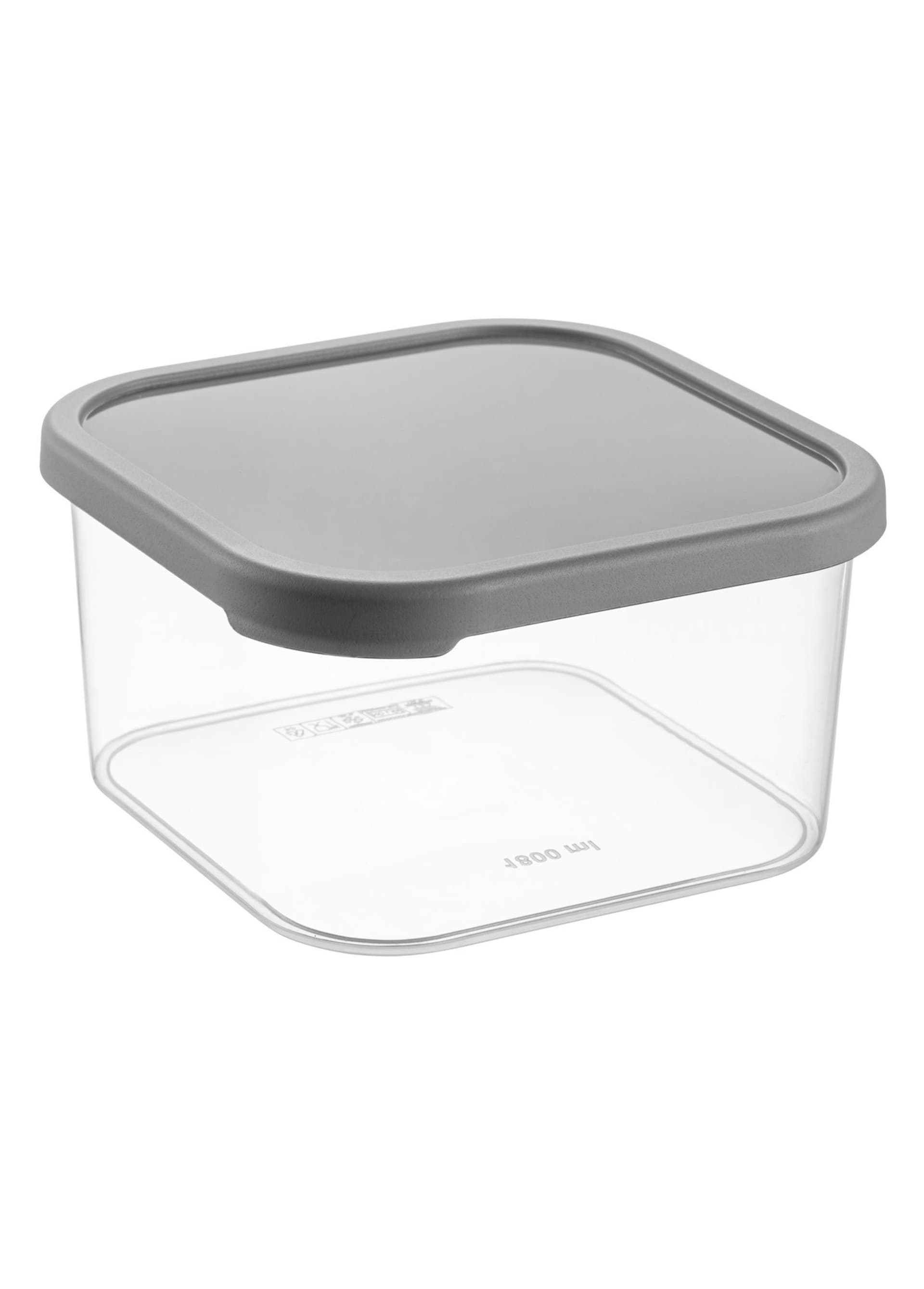 Контейнер для харч. прод. пласт. "Idea Home Quick Box Gray" 1,8л квадр. №00813(24)