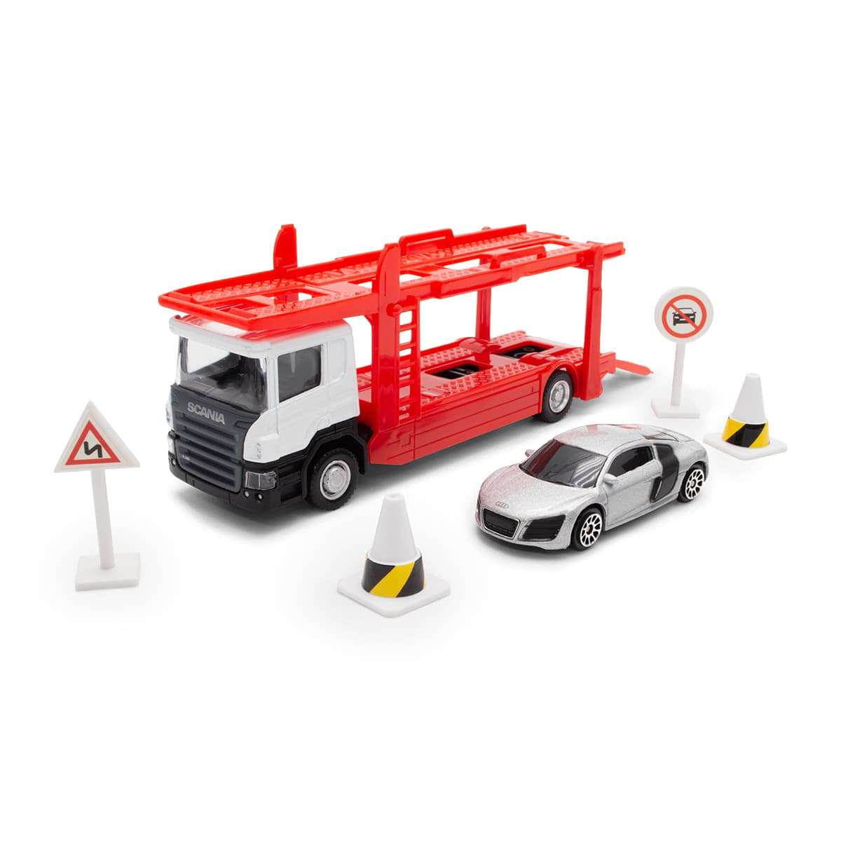 Игровой набор "Technodrive" АВТОПЕРЕВОЗЧИК SCANIA(автоперевозчик,машина,аксес.)/КиддиСвит/