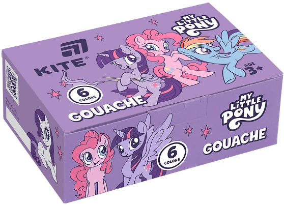Гуашь "Kite" 6цветн. 20мл №LP25-062 "My Little Pony" (24)