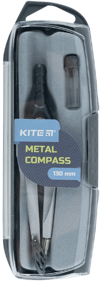 Циркуль "Kite" метал. Pastelini 130мм +грифель сірий,у футлярі №K24-413-03(12)
