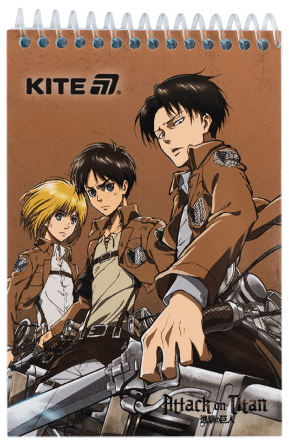 Блокнот пруж. А6 48л.б/лин. карт. Attack on Titan №AT25-196/Kite/(20)