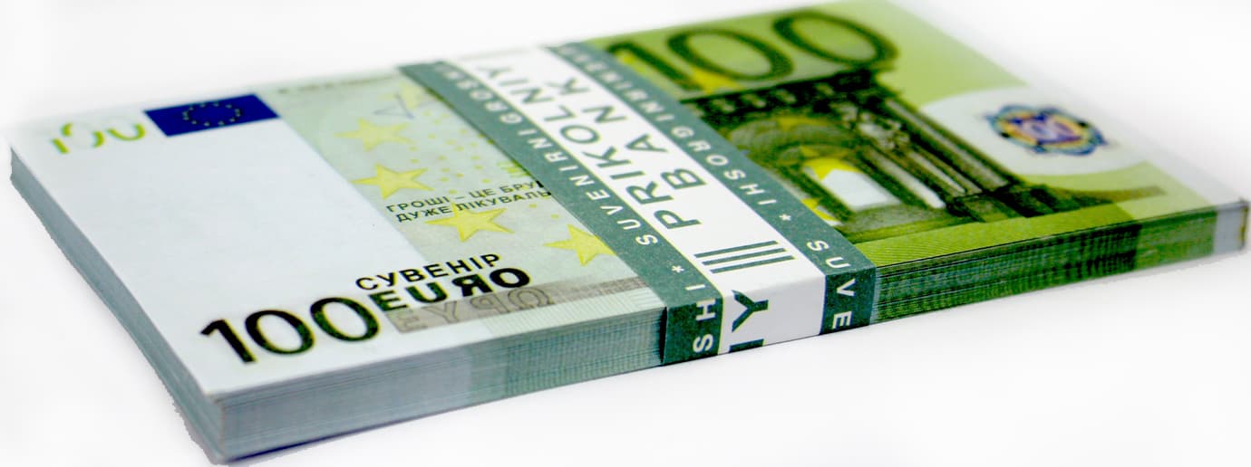Сувенірні гроші "100Євро"(80шт)