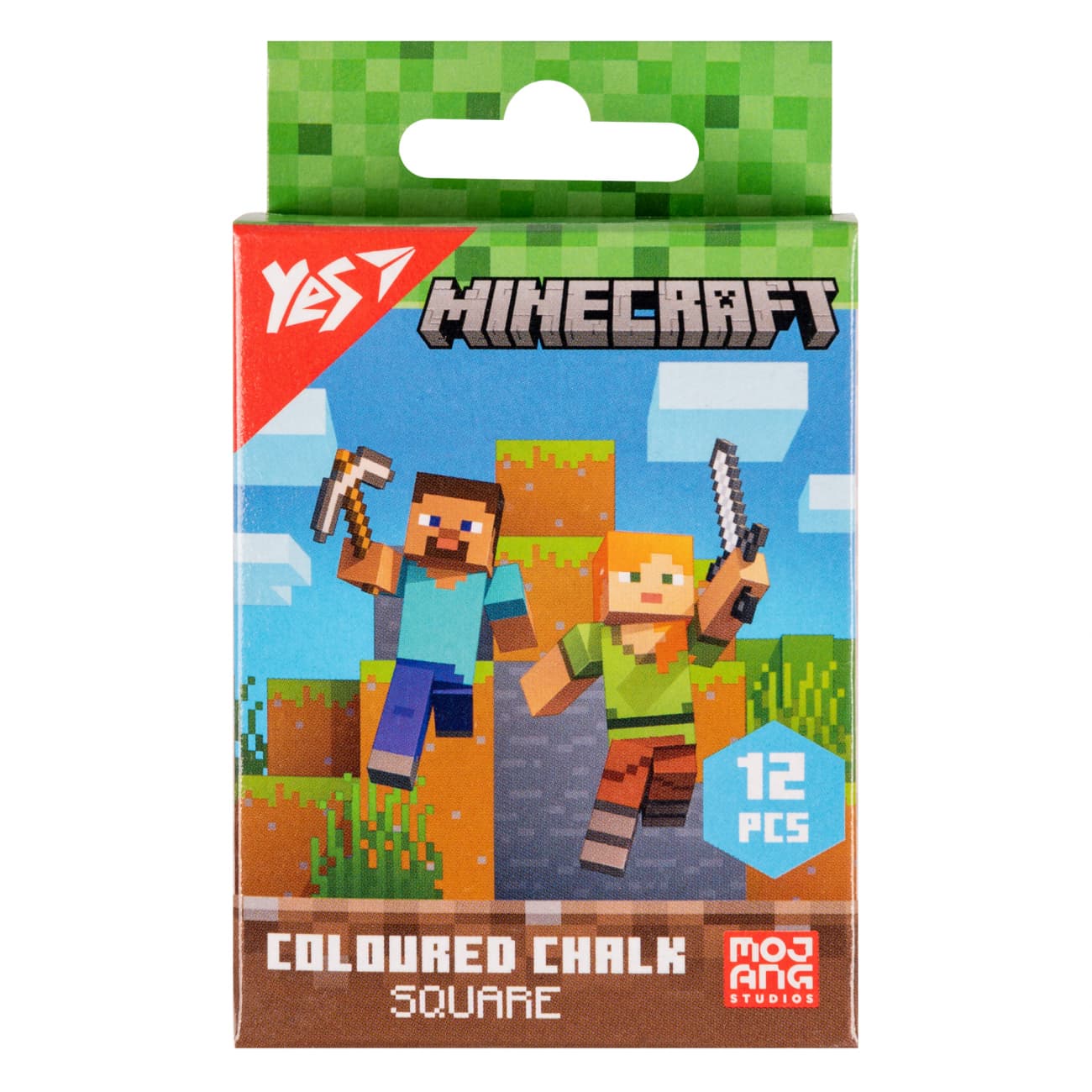 Мел цветн. "Yes" №400483 12шт квадр. Minecraft(1)(96)