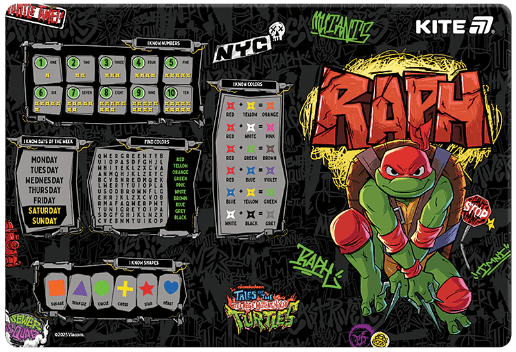 Підкладка для столу "Kite" №NT25-207 Ninja Turtles (42,5х29cм) PP(10)