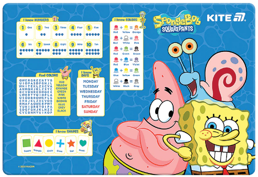 Підкладка для столу "Kite" №SB25-207 Sponge Bob (42,5х29cм) PP(10)