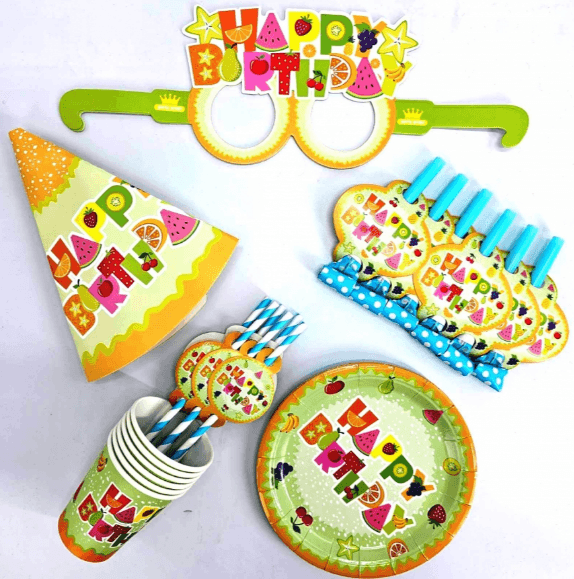 Набір для святкування на 36 предм. "Нарру Birhday" Фрукти №309/871309(1)(50)