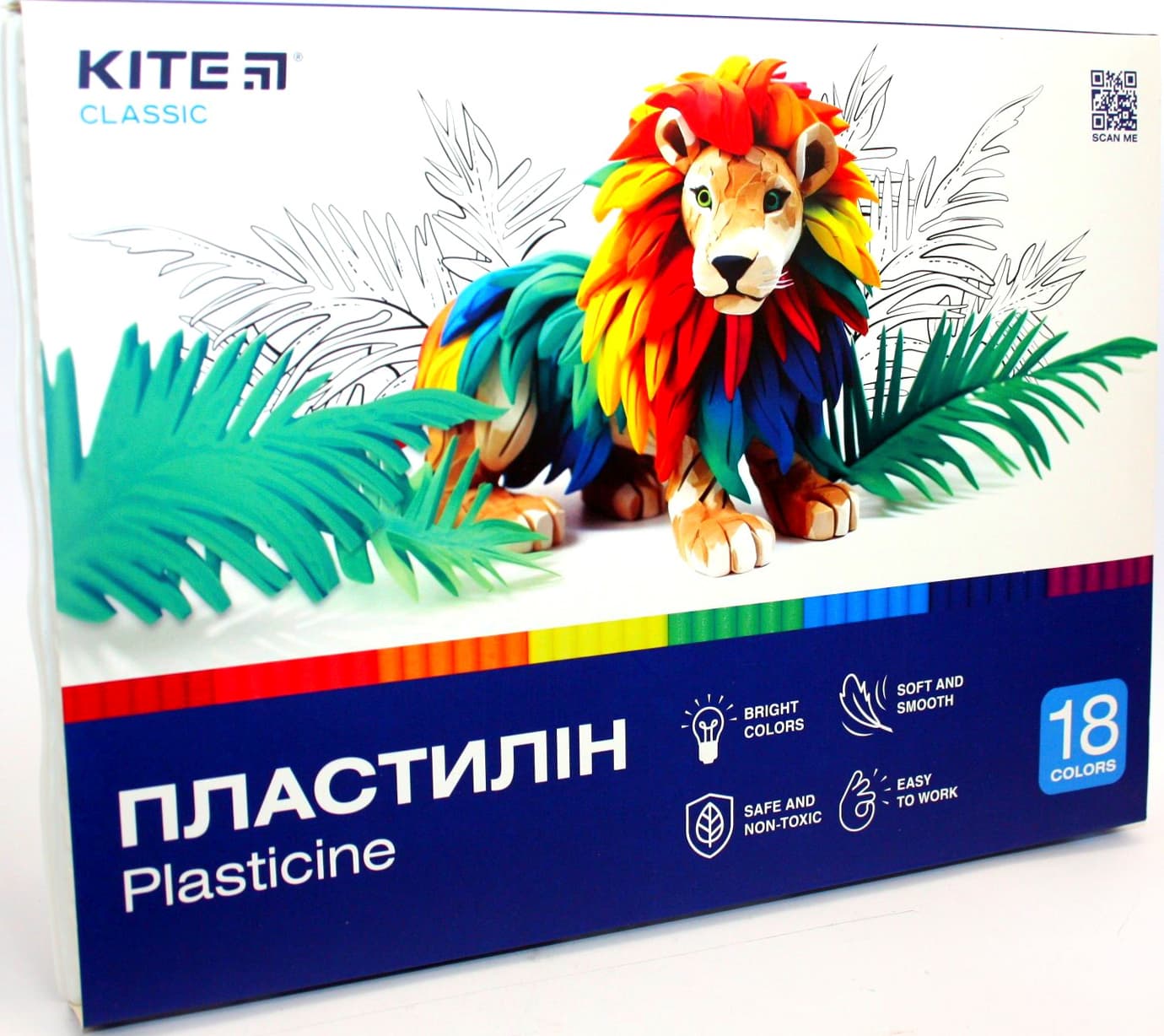 Пластилін "Kite" Classic 18 кольор. 360гр №K-085(14)