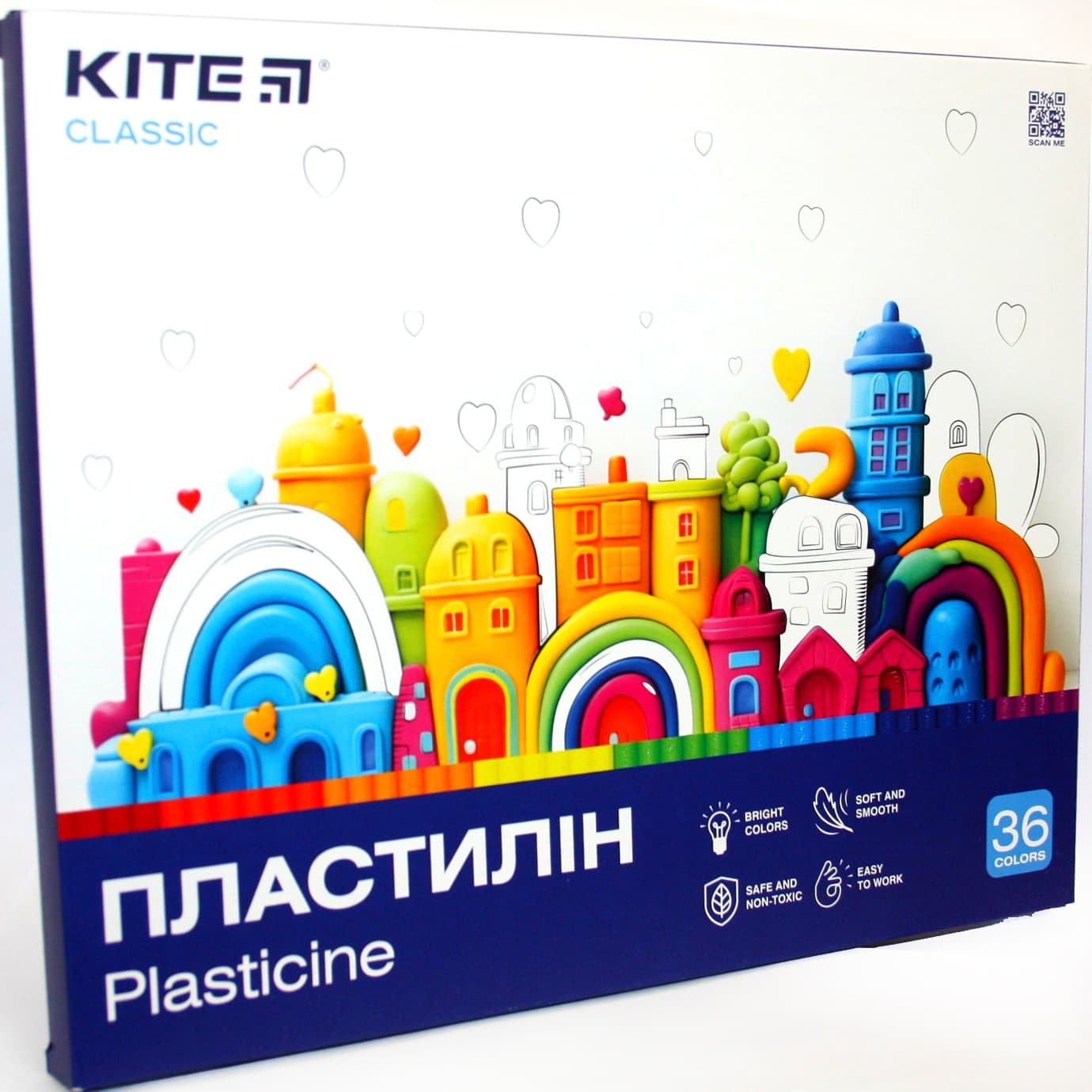 Пластилін "Kite" Classic 36 кольор. 720гр №K-078(7)