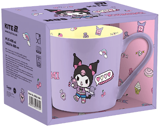 Чашка керам. 400мл "Kuromi" в подар. кор-ці №HK25-216-1/Kite/(36)