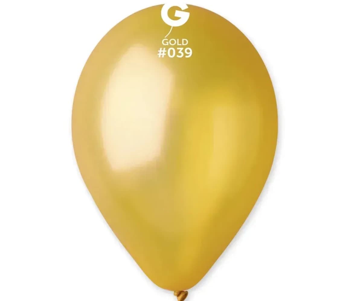Кулька повітр. латексна 10"/26см золото №GM90/09581/09391(100)