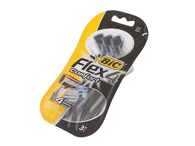 Станок одноразовий Biс Flex4 3 шт на блістері (6) №0614