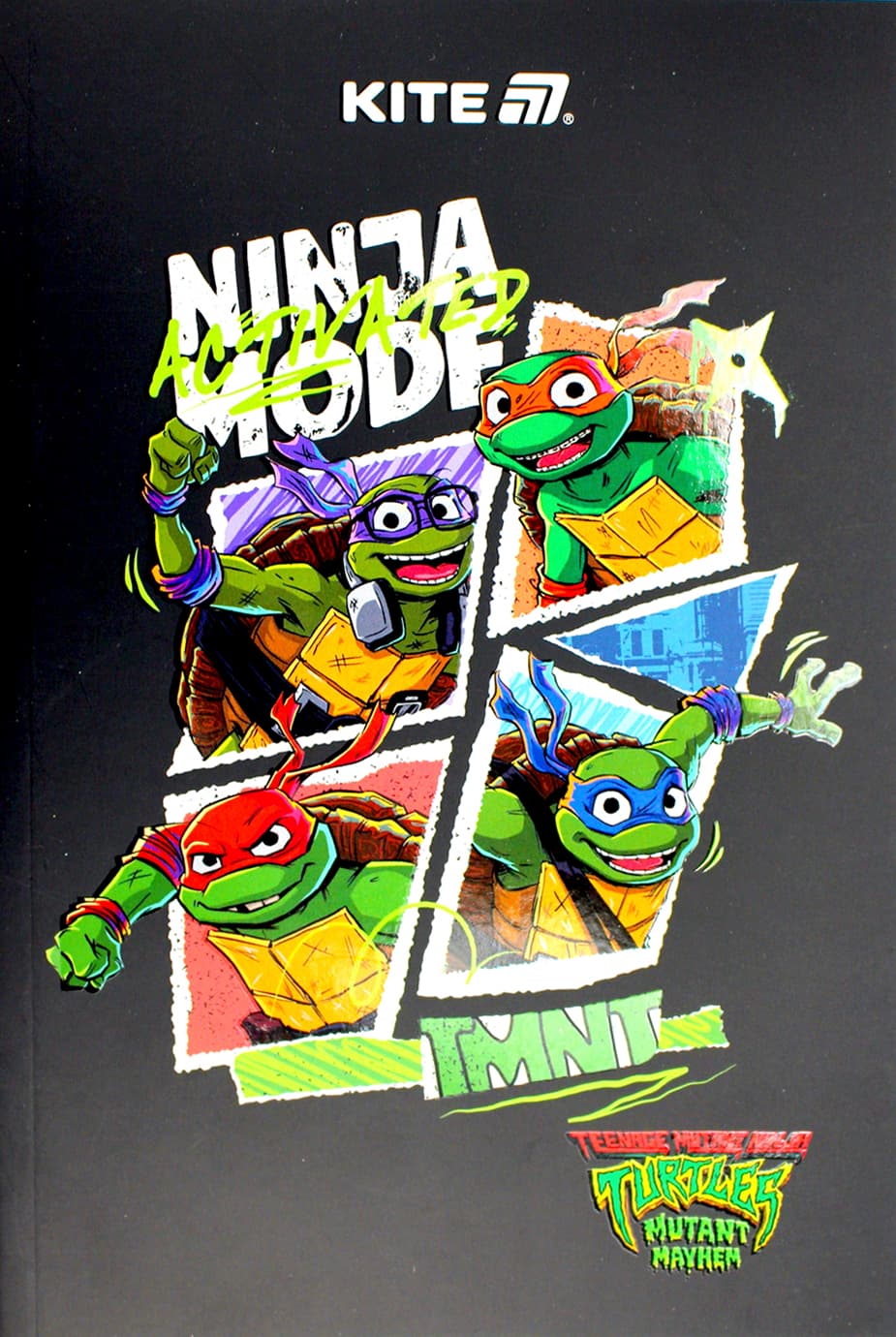 Блокнот А5 64л. б/лин. мягкая обл. Ninja Turtles термобиндер №NT25-193-2/Kite/(10)