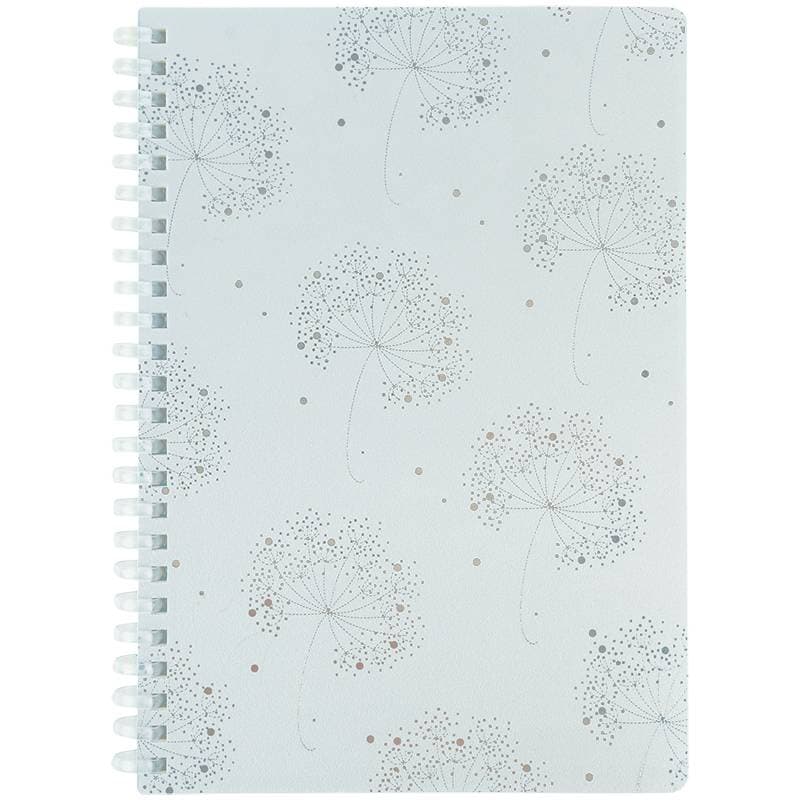 Блокнот пруж. А5 80л. клет. пласт. обл. "Flower Sym 4" №8033-8-A/Axent/(1)(60)