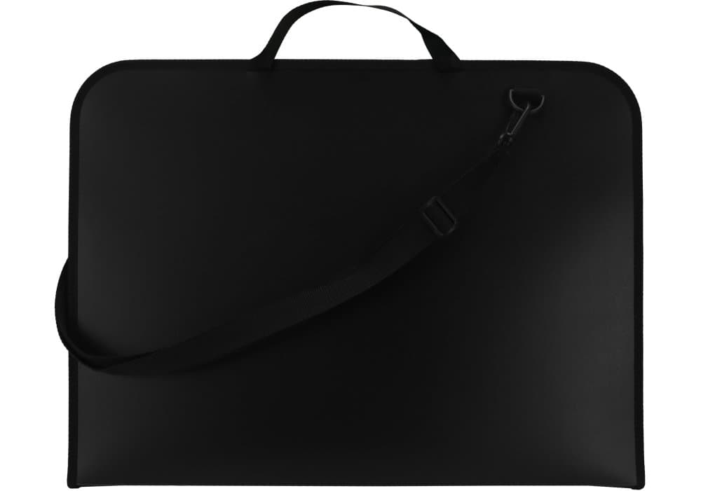 Портфель "Maxi" №MX30040 A2 пласт. на блиск.,чорний(15)