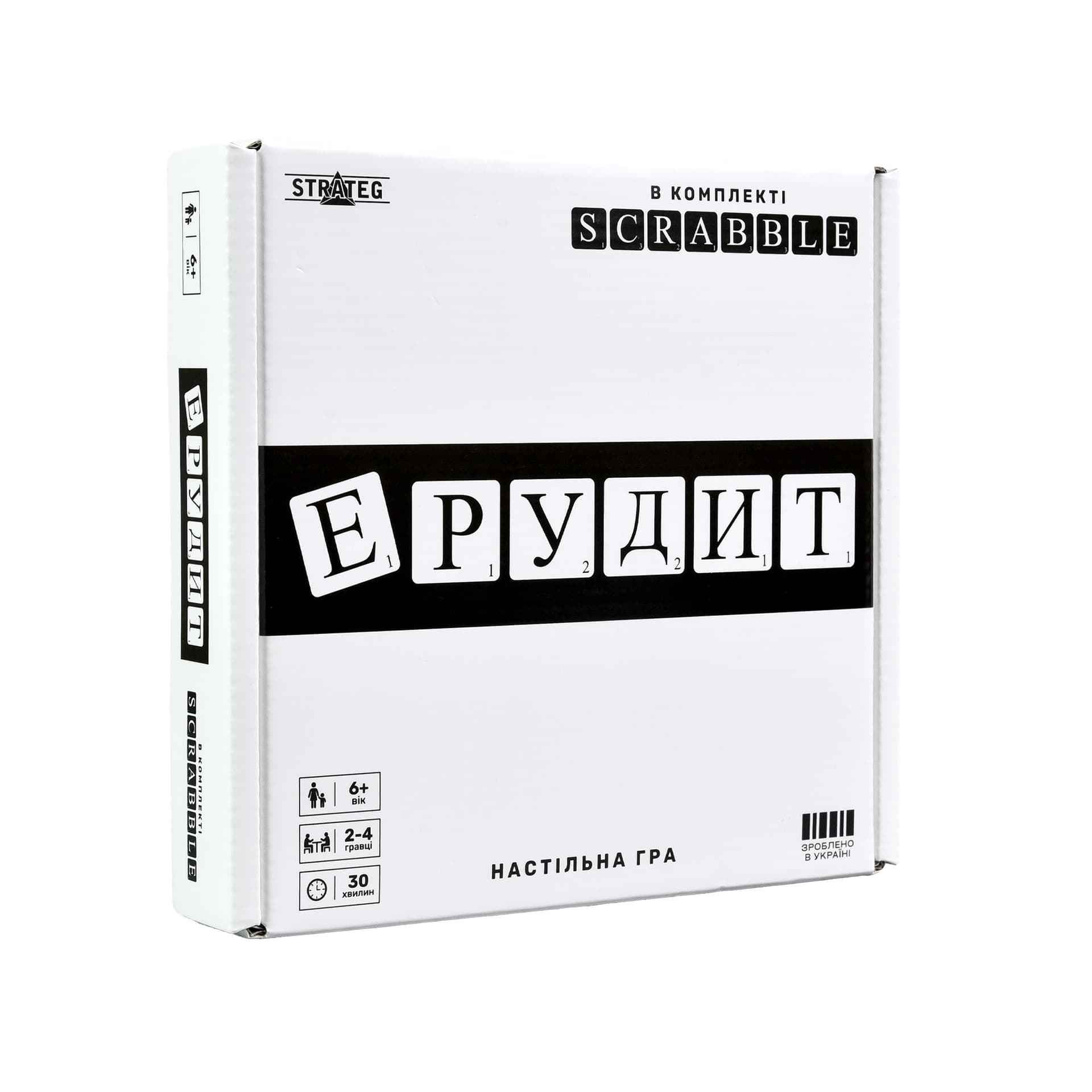 Гра "Ерудит" чорно-біла №30640/Strateg/(32)