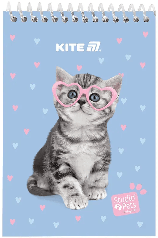 Блокнот пруж. А6 48л. б/лин. пласт. Studio Pets №SP25-196/Kite/(20)