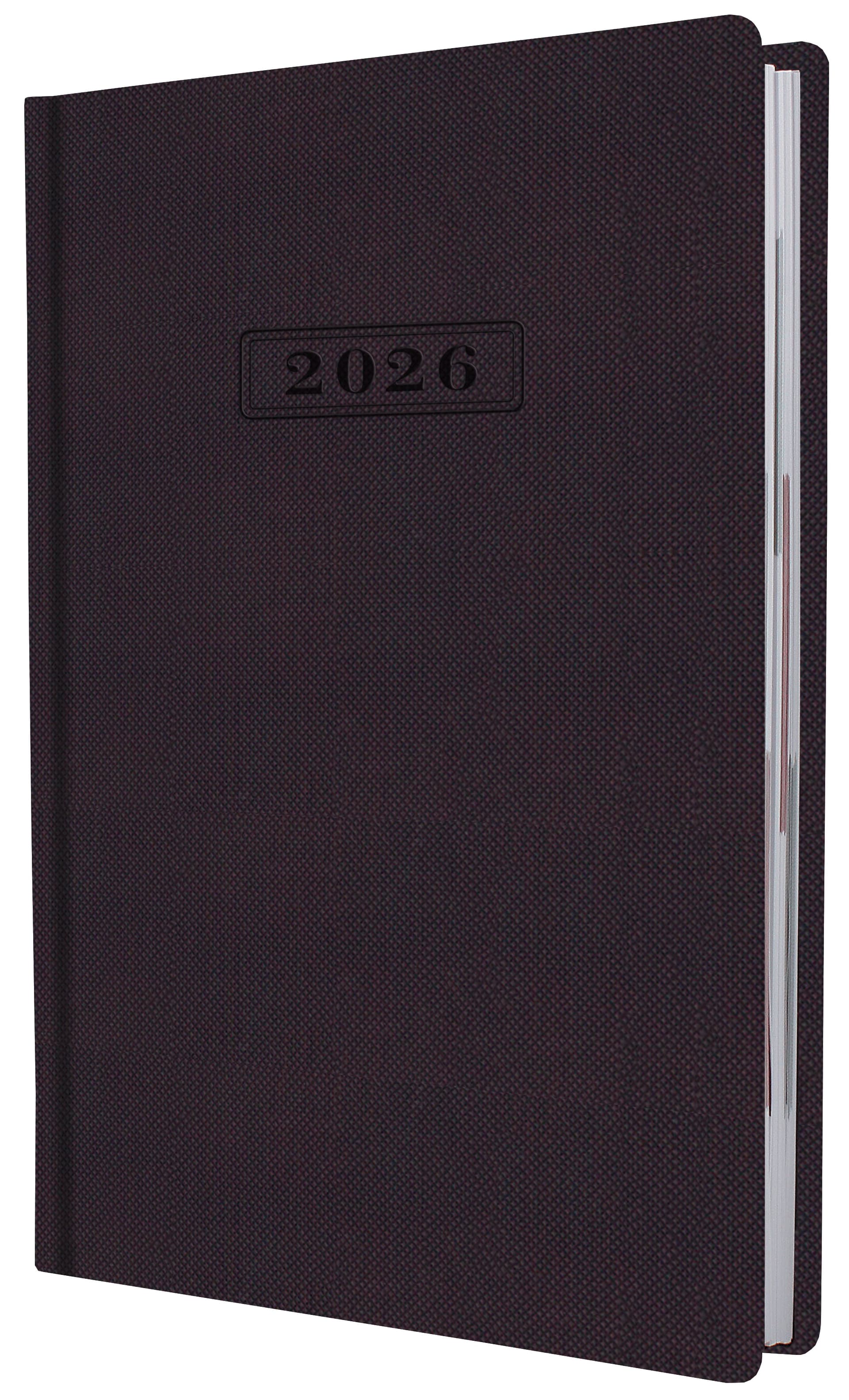 Щоденник А5 Optima датований 2025 SQUARE темно коричневий O25204-43