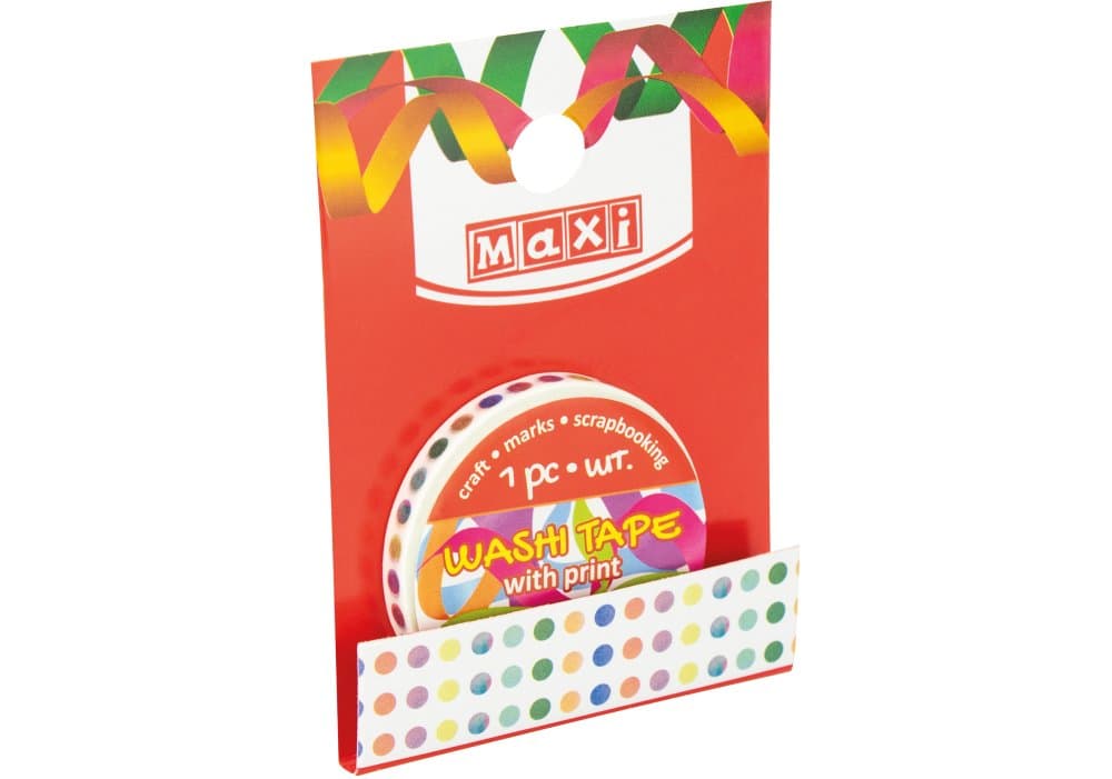 Стрічка декор. "Maxi" з принтом 5ммх3м №MX61956(20)