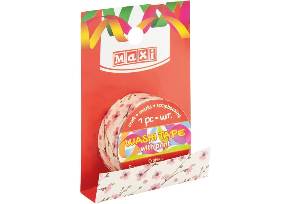 Стрічка декор. "Maxi" з принтом 15ммх3м №MX61995(20)